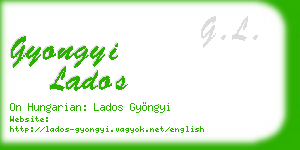 gyongyi lados business card